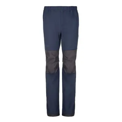 Kids softshell outdoor pants KILPI RIZO-J dark blue