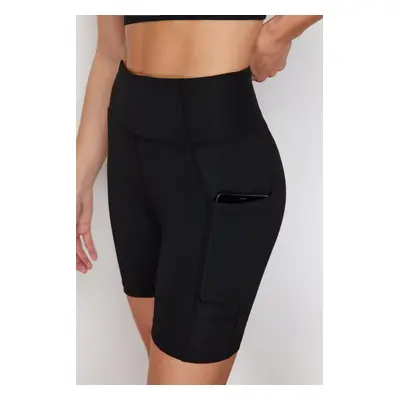 Trendyol Black Double Pocket Detailed Knitted Sports Shorts/Short Leggings