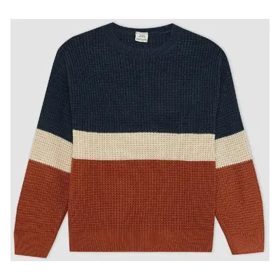 DEFACTO Boy's Crew Neck Knitwear Sweater