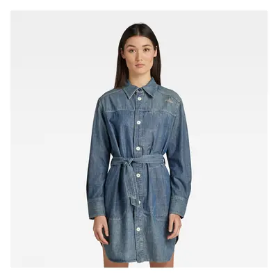 G-STAR Shirt - Long millery overshirt blue