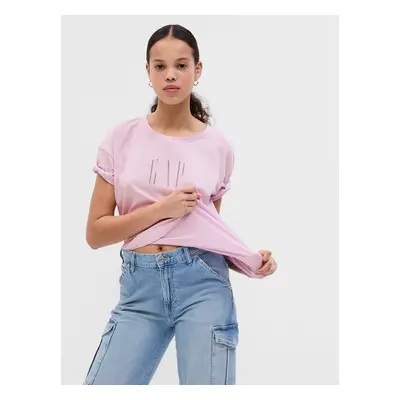 Light purple women's T-shirt GAP