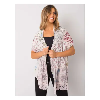 Light pink cotton patterned shawl