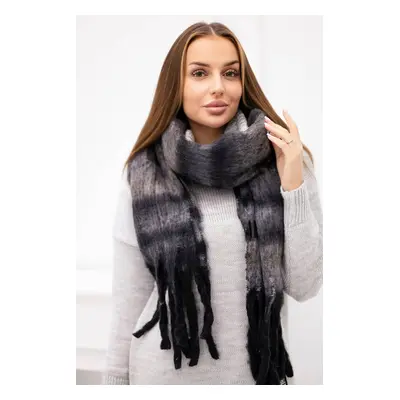 6071 Women's graphite + black scarf