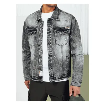 Men's Black Denim Dstreet Jacket