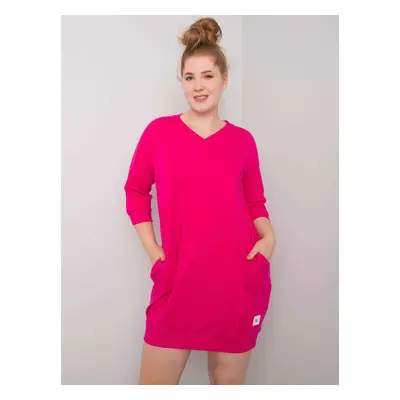 Large fuchsia dress with pockets