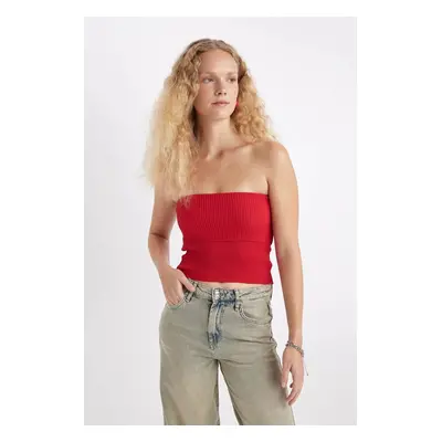 DEFACTO Slim Fit Strapless Blouse