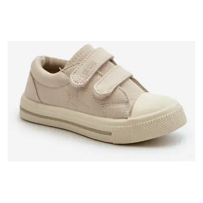 Children's Velcro Sneakers Big Star Beige