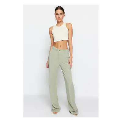 Trendyol Mint 100% Tencel™ Low Waist Wide Leg Jeans