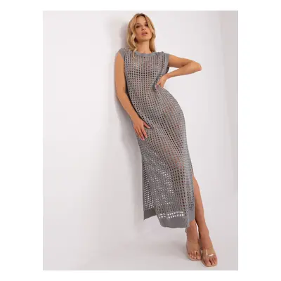 Gray maxi dress for summer