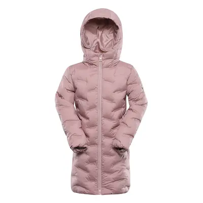 Children's hi-therm coat with impregnation ALPINE PRO AWEDO pale mauve