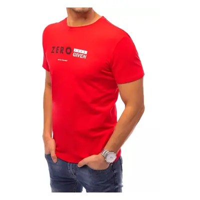 Red men's Dstreet T-shirt with print