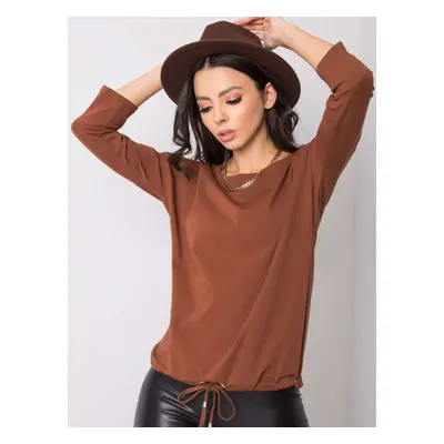 Women's brown cotton blouse