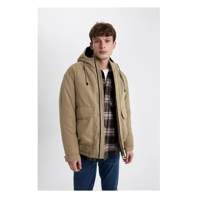 DEFACTO Water Repellent Regular Fit Hooded Coat