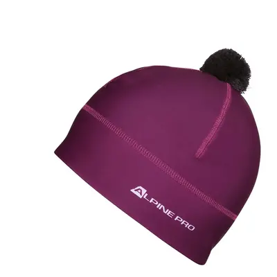 Functional cap with pompom ALPINE PRO ABERE holyhock