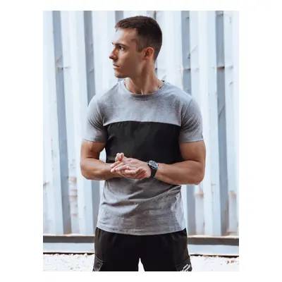 Solid color men's T-shirt, dark gray Dstreet