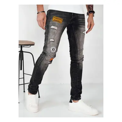 Men's Dark Grey Denim Trousers Dstreet