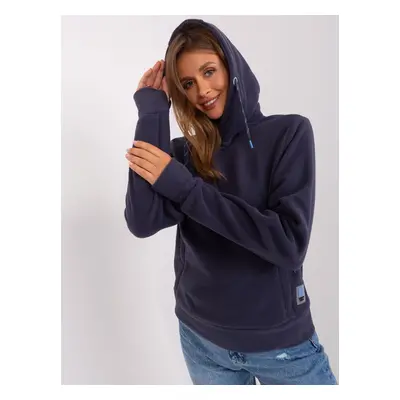 SUBLEVEL Dark Blue Fleece Kangaroo Sweatshirt