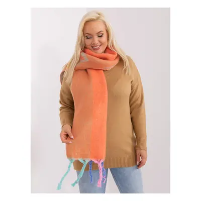 Orange women's winter scarf