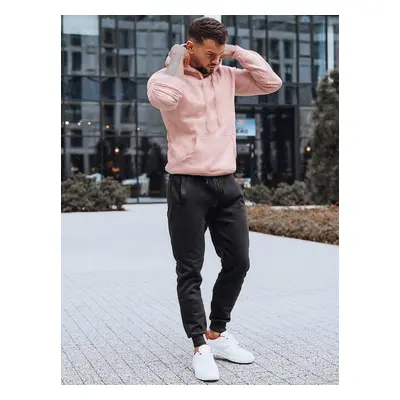 Men's Hooded Sweatshirt Pink Dstreet from