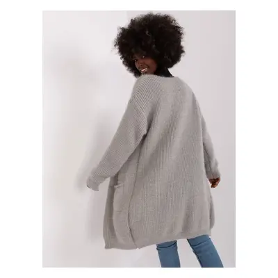 Grey women's oversize cardigan