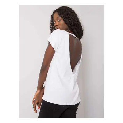 White blouse with back neckline