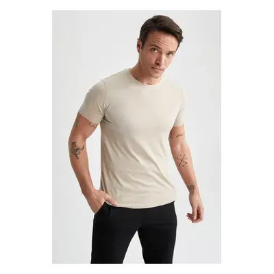 DEFACTO Slim Fit Crew Neck Premium Quality Short Sleeve Cotton Basic T-Shirt