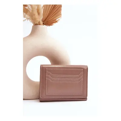 Women's wallet made of eco-leather beige Joanela