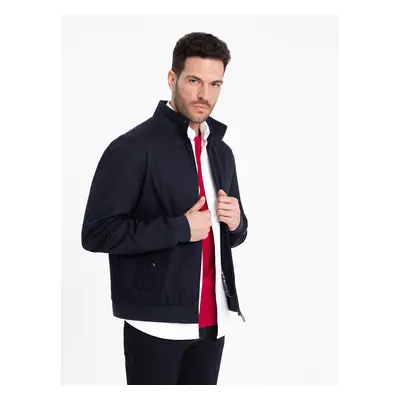 Ombre Men's quilted bagged jacket - navy blue