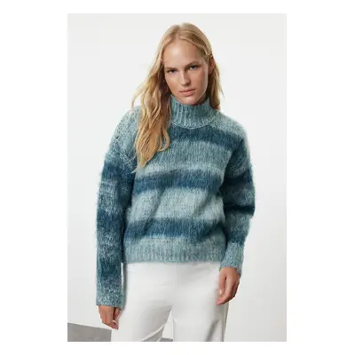 Trendyol Petrol Soft Texture Knit Sweater