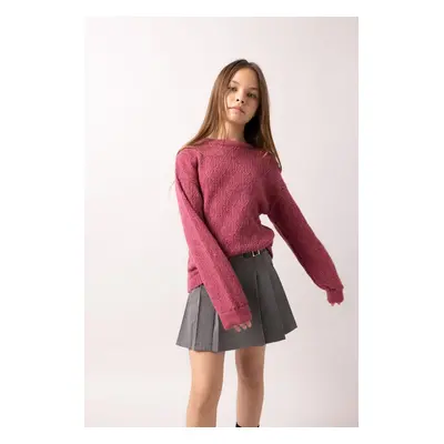 DEFACTO Girl's Crew Neck Sweater