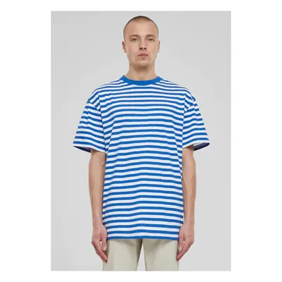 Men's T-Shirt Regular Stripe - White/Royal Blue