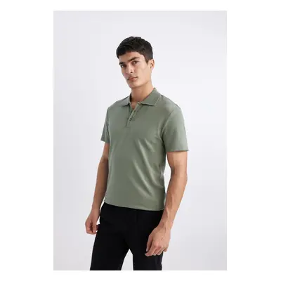 DEFACTO Slim Fit Polo Collar Short Sleeve Cotton Basic T-Shirt