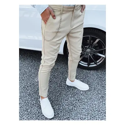 Men's Beige Dstreet Trousers