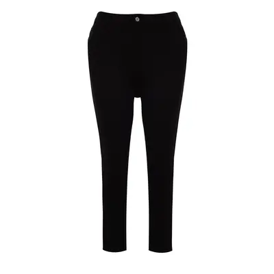 Trendyol Curve Black High Waist Non-Fading Black Stretchy Skinny Jeans