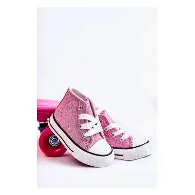 Kids Pink High Sneakers Catrina