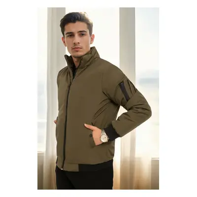 18137 Dewberry Slim Fit Mens Coat-Khaki