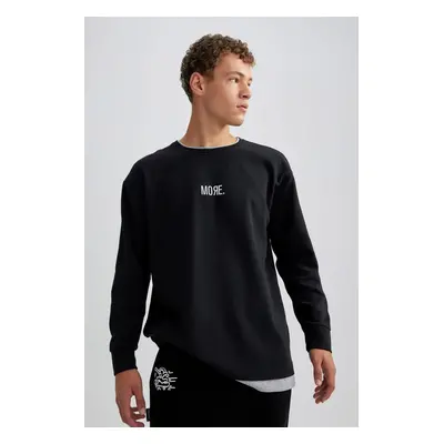 DEFACTO Oversize Fit Crew Neck Printed Sweatshirt