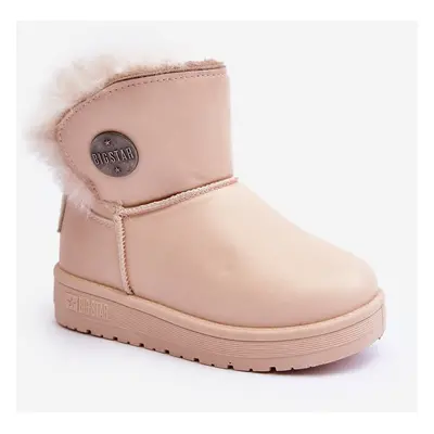 Children's snow boots insulated with fur Beige Big Star