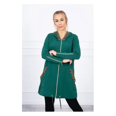 Sweatshirt with decorative belt green