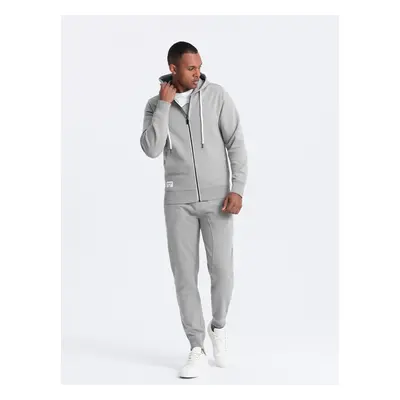 Ombre Men's sweatshirt set unbuttoned sweatshirt + jogger pants