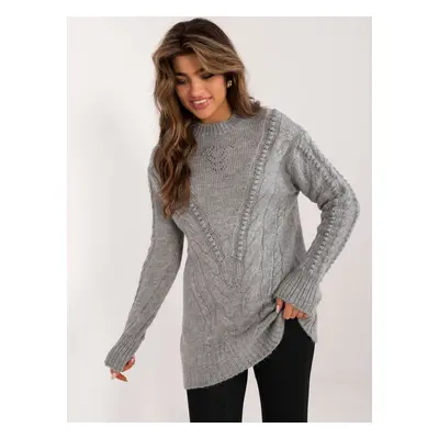 Grey knitted sweater