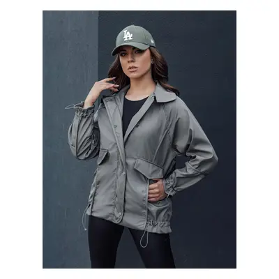 Women's transitional jacket ORLANDO dark gray Dstreet