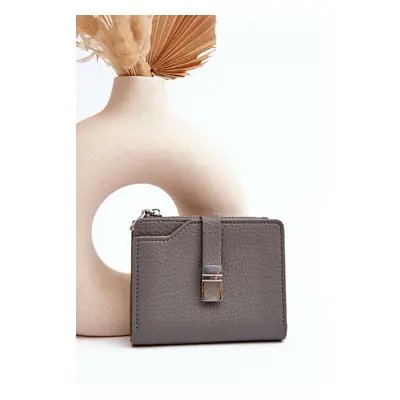 Women's wallet made of eco-leather gray Lazara