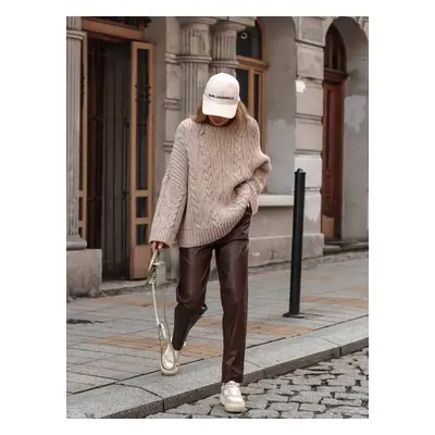 Beige sweater with braids Cocomore