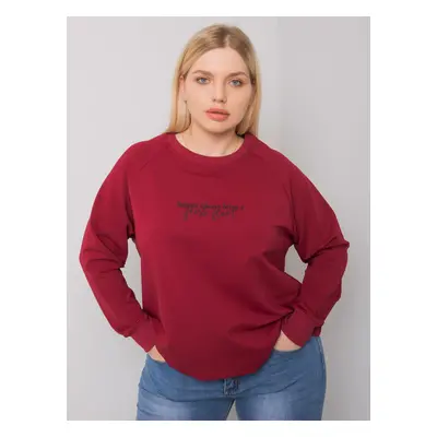 Chestnut sweatshirt for oversized women