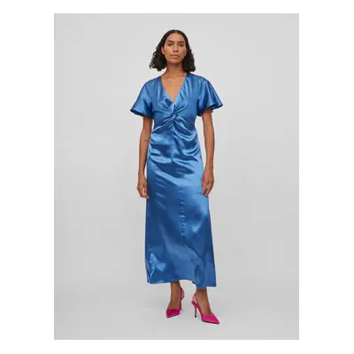 Blue Ladies Satin Maxi-dress VILA Sittas - Ladies