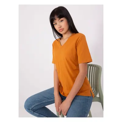 Dark orange basic T-shirt