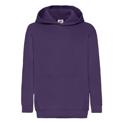 Purple children's sweatshirt Classic kangaroo Fruit of the Loom