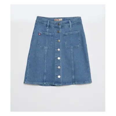 Big Star Woman's Skirt 152 Light Denim