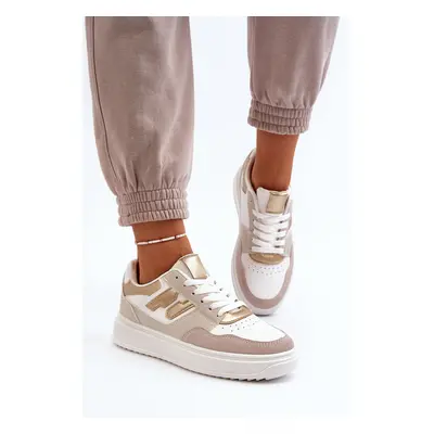 Women's Beige Low Sneakers Regines